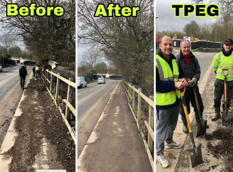 New Road Footpath Cleared